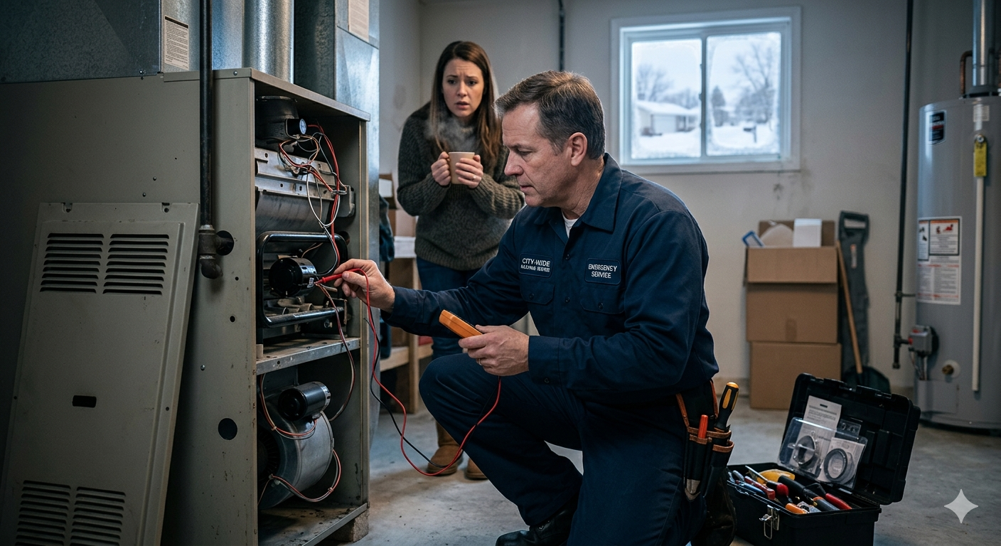 Learn emergency heating repair cost, furnace repair pricing, and same-day service fees. Discover what affects heating repair cost in 2026.